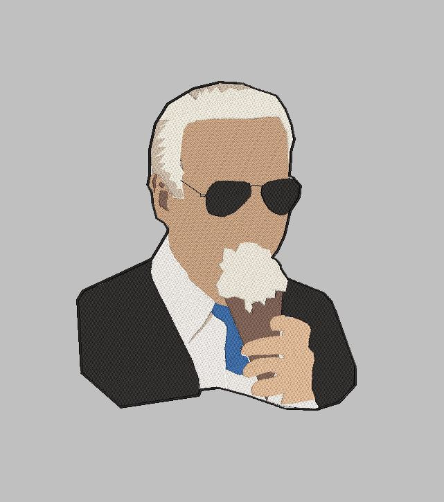 Classy Joe Biden Eating Ice Cream Patch